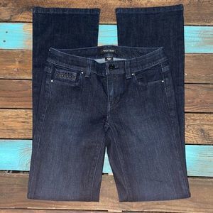 White House Black Market Blanc Boot Leg Jeans with Embellished Pockets